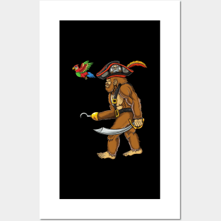 Bigfoot pirate Posters and Art